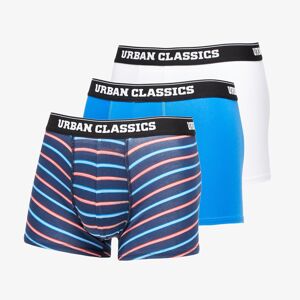 Urban Classics Boxer Shorts 3-Pack Neon Stripe Aop/ Boxer Blue/ White