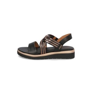 TAMARIS Comfort kombinace kůže sandály na klínku