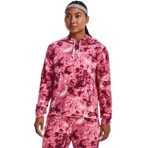 Under Armour Rival Terry Print Hoodie Pace Pink