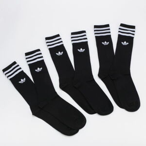 Ponožky adidas Originals 3Pack Solid Crew Sock černé / bílé
