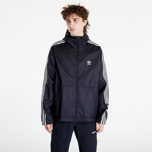 Větrovka adidas Originals Clover Coat Wind-Resistant Hooded Jacket Black