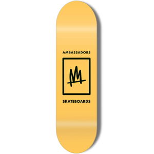 Skateboard Ambassadors BOX LOGO Yellow '22 béžový