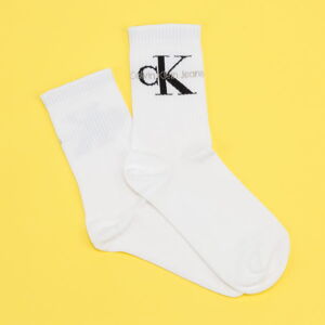Ponožky CALVIN KLEIN JEANS Womens Short Sock bílé