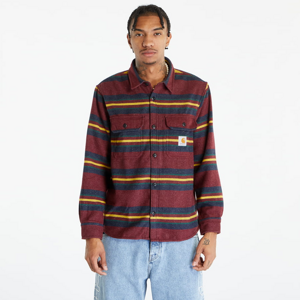 Podzimní bunda Carhartt WIP Oregon Shirt Jacket Starco Stripe, Bordeaux