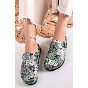 Zelená vzorovaná zdravotní obuv 102041