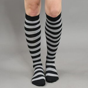 Ponožky Urban Classics Ladies Striped Socks černé / tmavě šedé