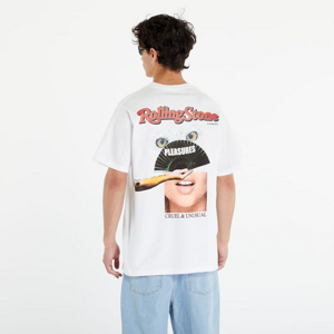 Tričko s krátkým rukávem PLEASURES Rolling Stone T-Shirt White