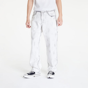 Kalhoty PLEASURES Splice Workpant White
