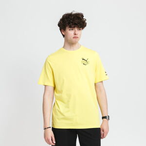 Tričko s krátkým rukávem Puma Graphic Tee Streetwear žluté