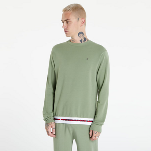 ´Pánské pyžamo Tommy Hilfiger Logo Tape Track Sweatshirt Green