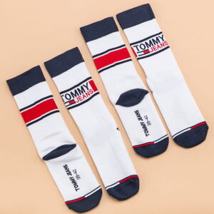 Ponožky TOMMY JEANS TMJ 2Pack Sock bílé / navy / červené