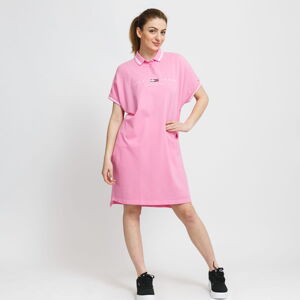 Šaty TOMMY JEANS W Modern Logo Polo Dress růžové