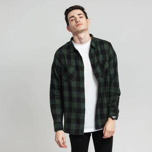 Pánská košile Urban Classics Checked Flanell Shirt Black / Green