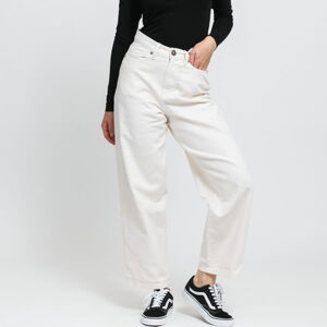 Dámské jeans Urban Classics Ladies High Waist Wide Leg Cropped Denim Pants White