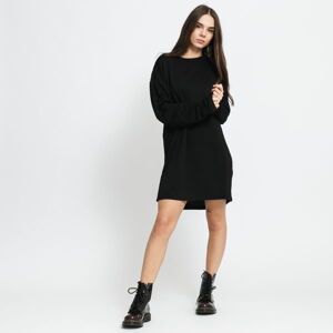 Šaty Urban Classics Ladies Modal Terry Crew Dress černé